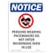 Signmission OSHA Notice, 7" Height, Persons Wearing Pacemakers Sign With Symbol, 7" X 5", Portrait OS-NS-D-57-V-17213 - alternate 1